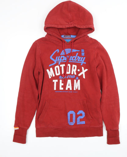 Superdry Red Pullover Hoodie for Unisex Adults - Medium