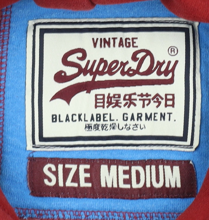 Superdry Red Pullover Hoodie for Unisex Adults - Medium