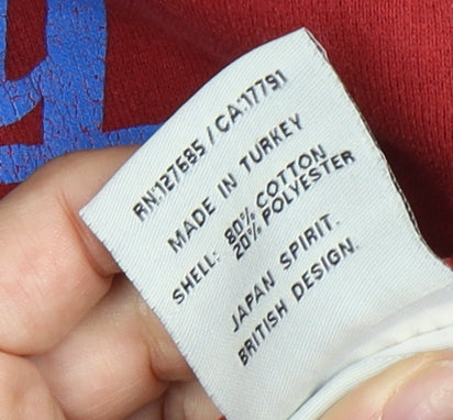 Superdry Red Pullover Hoodie for Unisex Adults - Medium