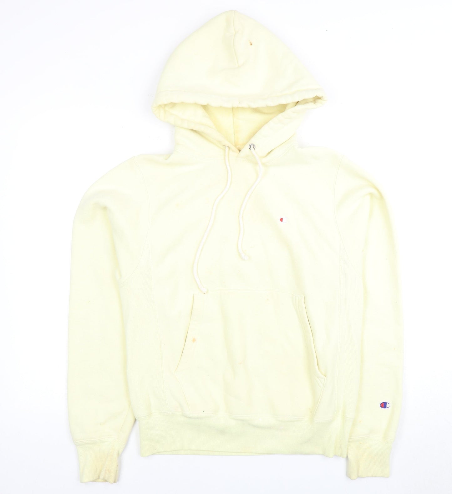 Mens UK Size XS Champion Yellow Pullover Hoodie