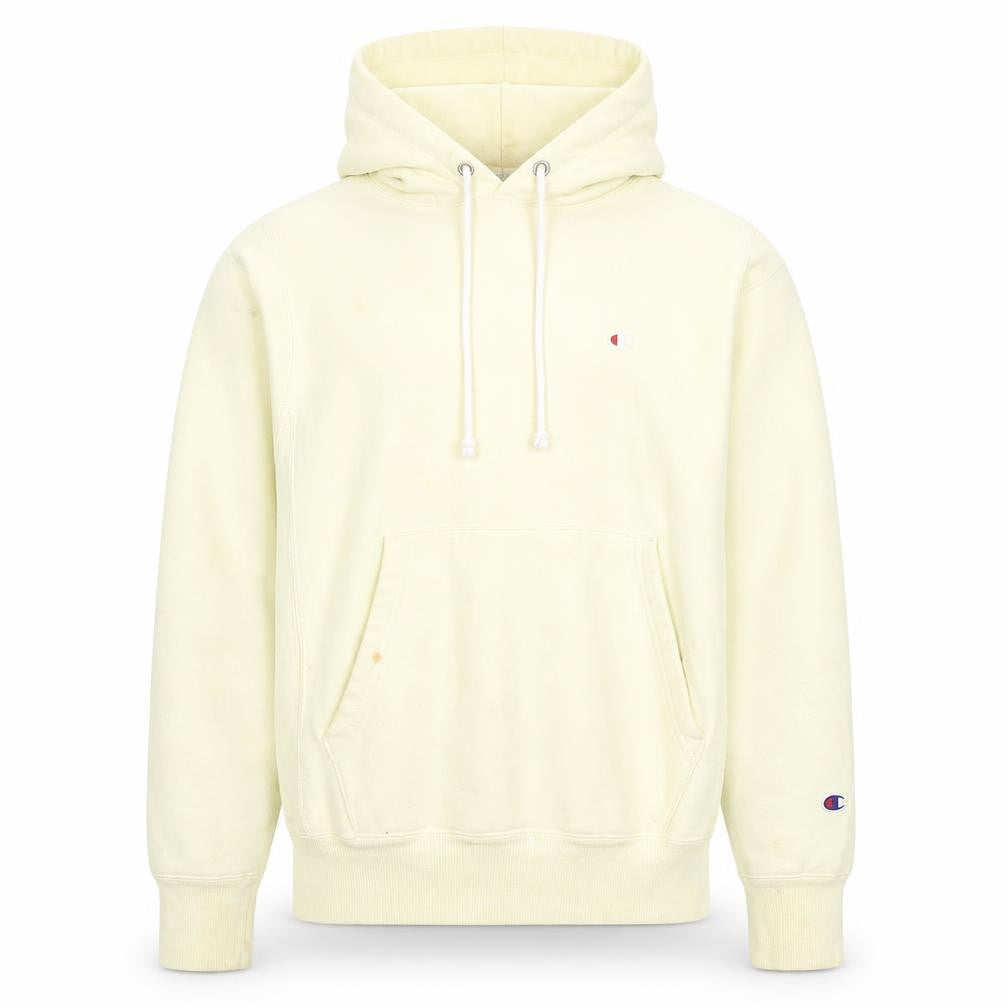 Mens UK Size XS Champion Yellow Pullover Hoodie