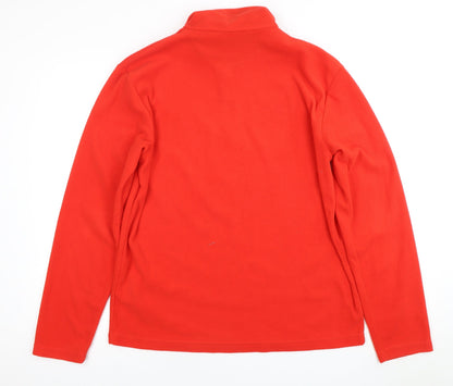 Mens UK Size L Regatta Red 1/4 Zip Sweatshirt