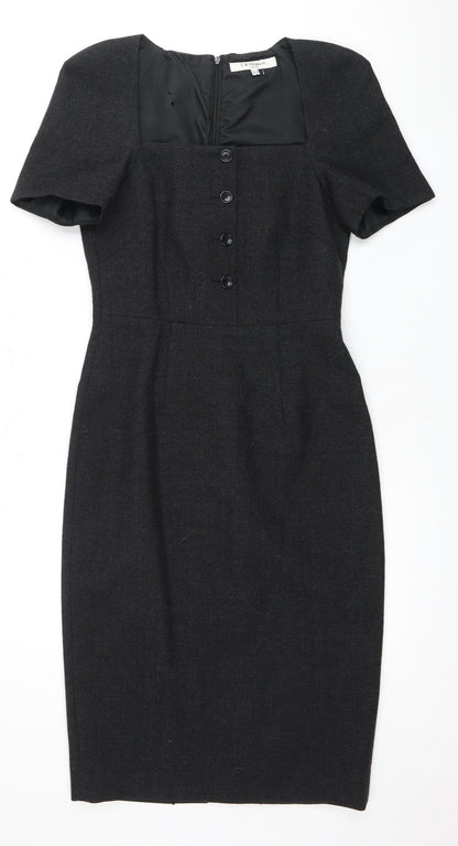 L.K. Bennett Women's Black Wool Sheath Dress Size 8