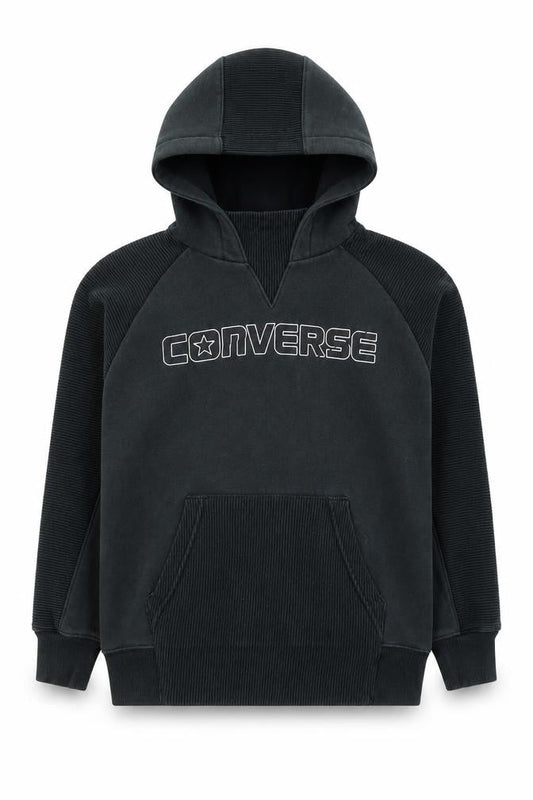 Converse Boys Black Pullover Hoodie, Logo Accent, Size L
