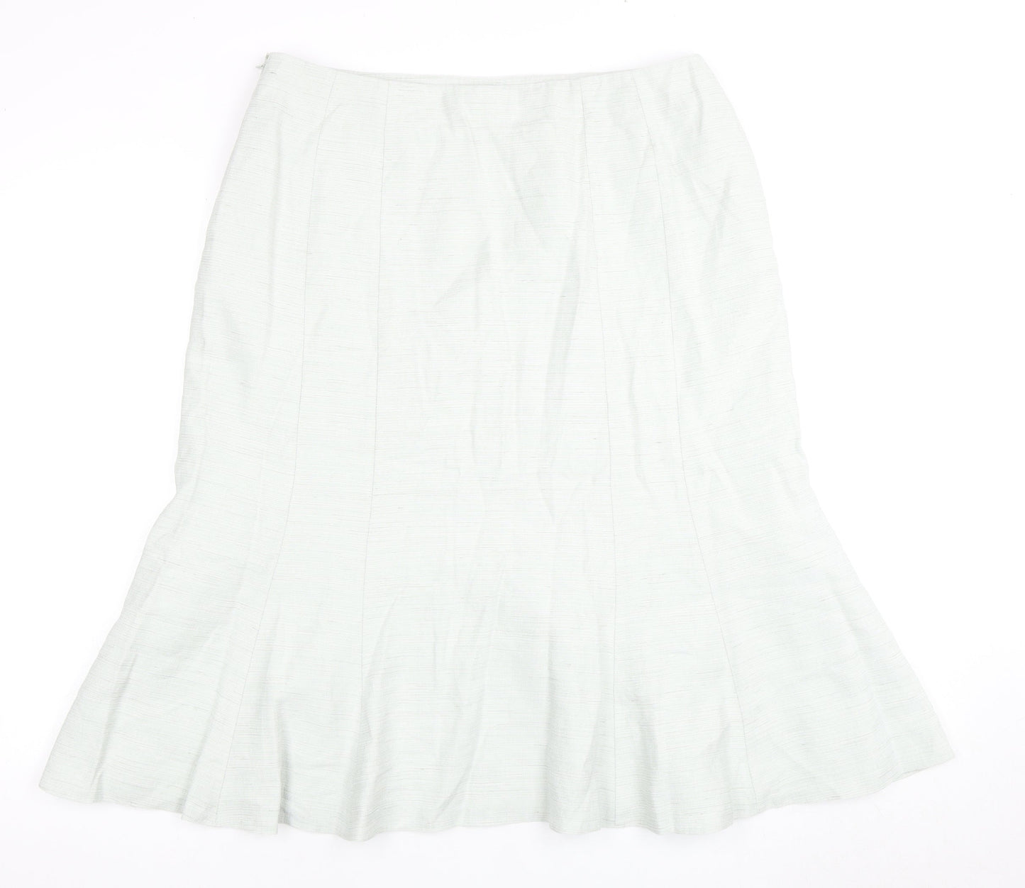 Jacques Vert Women's White Flare Long Skirt Size 16