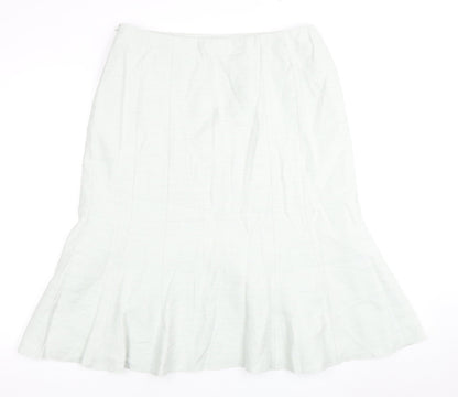 Jacques Vert Women's White Flare Long Skirt Size 16