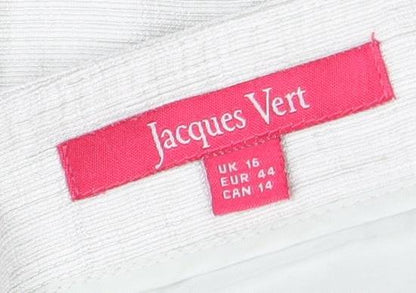 Jacques Vert Women's White Flare Long Skirt Size 16