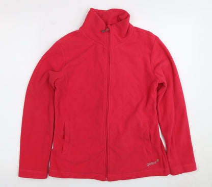 Gelert Women's Red Fleece Jacket Size 8 Regular Zip