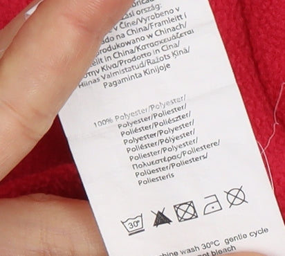 Gelert Women's Red Fleece Jacket Size 8 Regular Zip