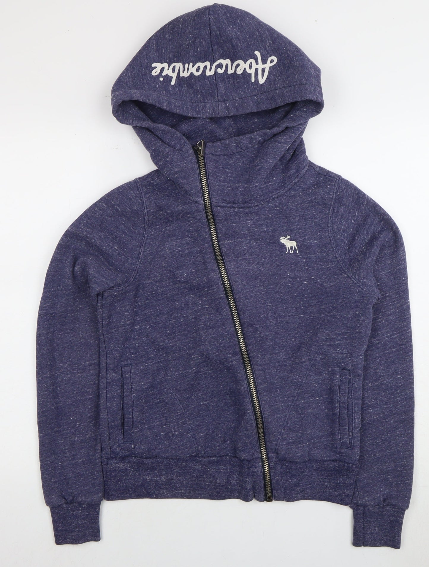 Abercrombie & Fitch Women's Blue Hoodie, M, Full Zip
