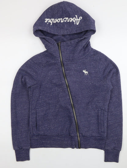 Abercrombie & Fitch Women's Blue Hoodie, M, Full Zip