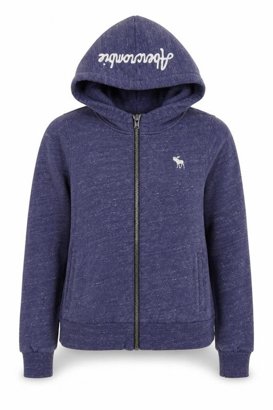 Womens UK Size M Abercrombie & Fitch Blue Full Zip Hoodie