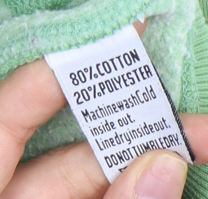 Superdry Women's Green Graphic Hoodie, Size S