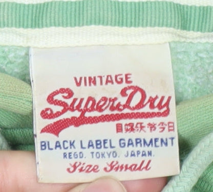 Superdry Women's Green Graphic Hoodie, Size S