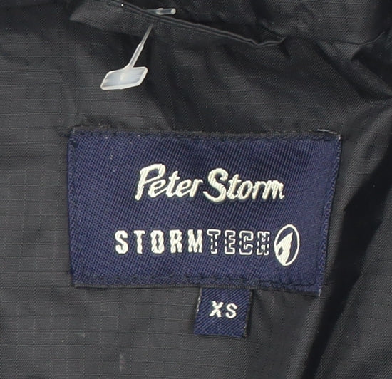 Mens UK Size XS Peter Storm Black Rain Coat