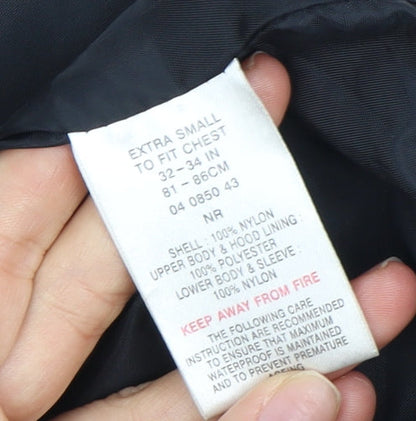 Mens UK Size XS Peter Storm Black Rain Coat