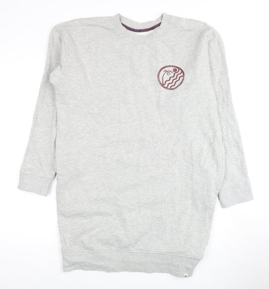 Animal Women's Grey Long Sleeve Casual Dress Size 10