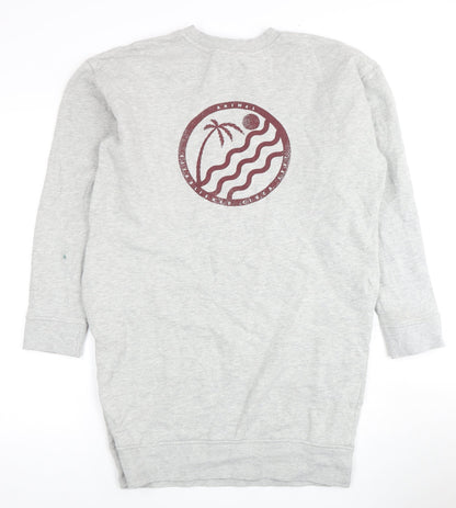 Animal Women's Grey Long Sleeve Casual Dress Size 10