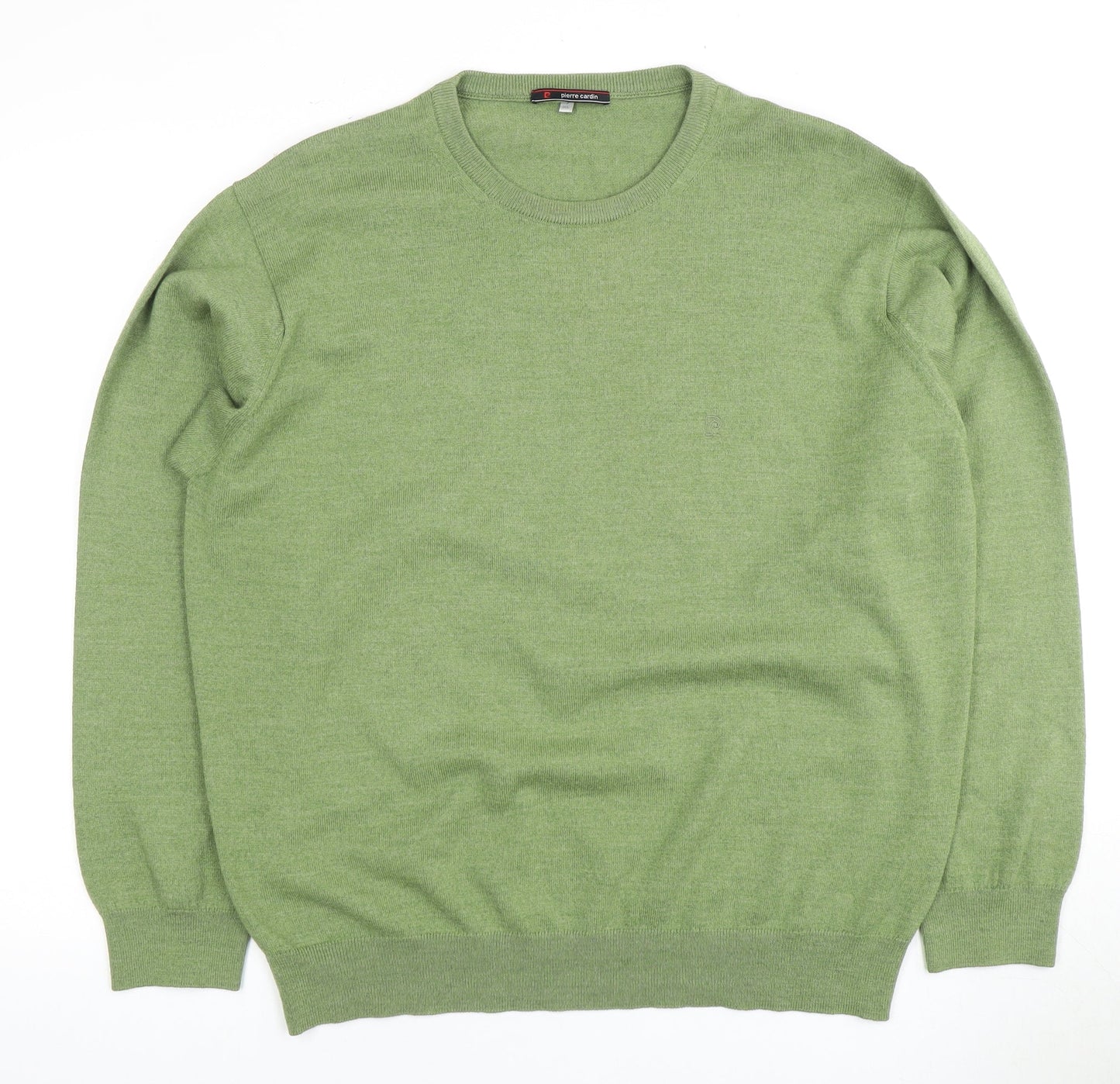 Pierre Cardin Men's XL Green Pullover Crew Neck Jumper
