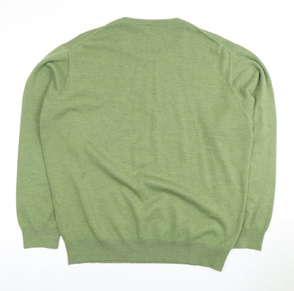 Pierre Cardin Men's XL Green Pullover Crew Neck Jumper