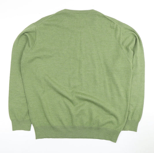Pierre Cardin Men's XL Green Pullover Crew Neck Jumper