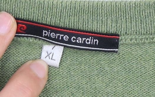 Pierre Cardin Men's XL Green Pullover Crew Neck Jumper