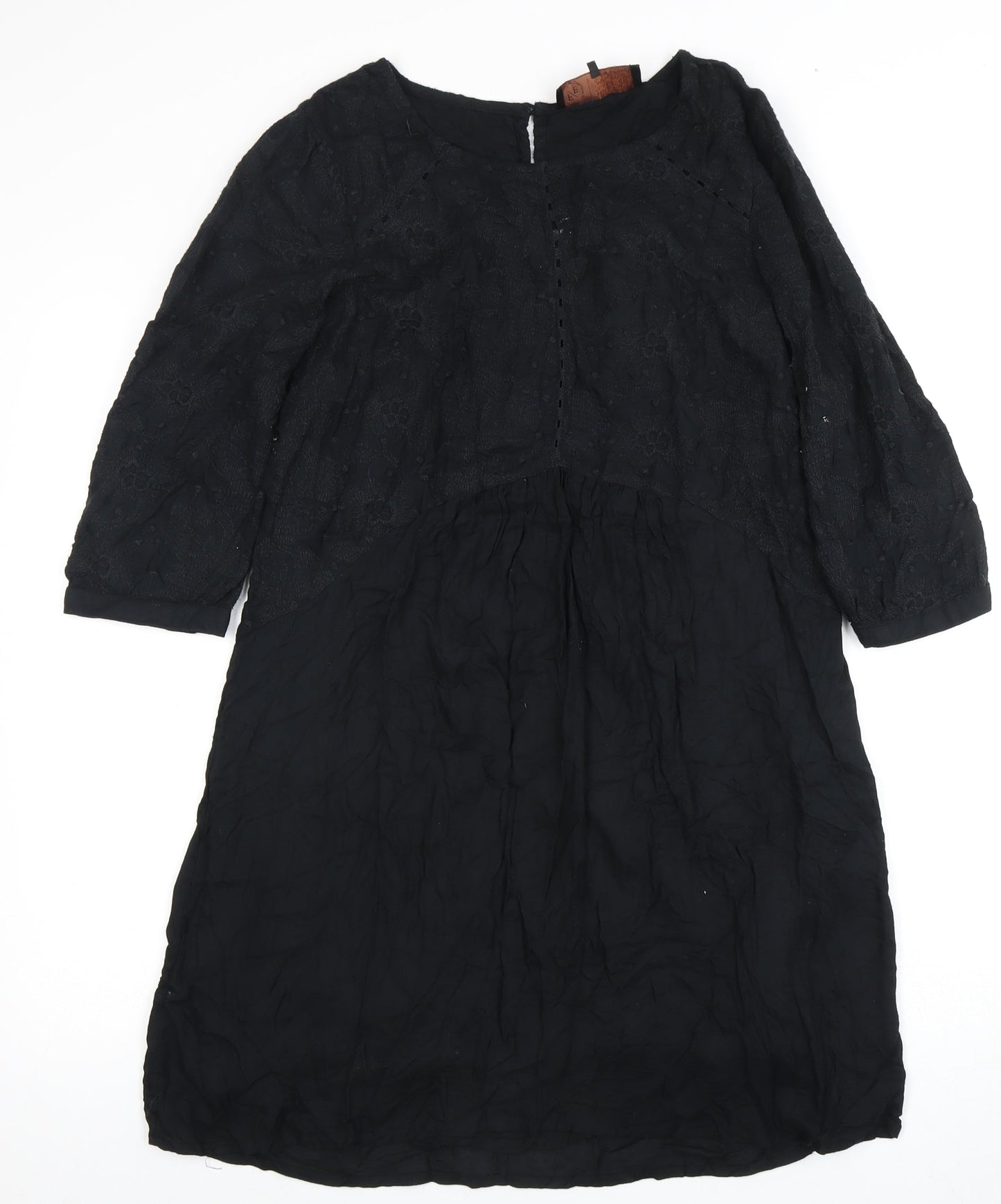 F F Women’s Black 3/4 Sleeve Dress, Size 12
