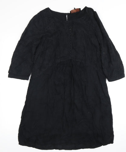F F Women’s Black 3/4 Sleeve Dress, Size 12