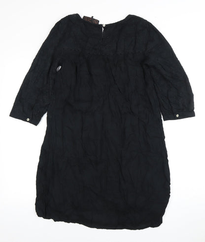 F F Women’s Black 3/4 Sleeve Dress, Size 12