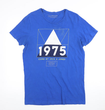 Mens UK Size L JACK & JONES Blue  T-Shirt