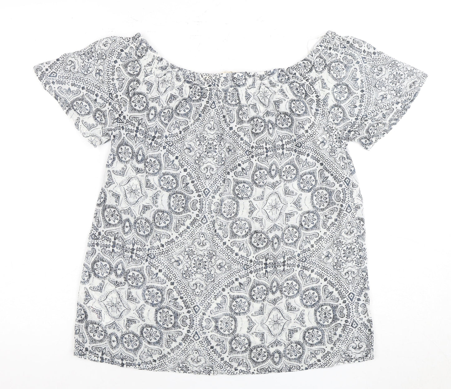Womens UK Size 10 Fat Face White Basic Blouse