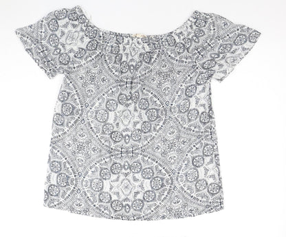 Womens UK Size 10 Fat Face White Basic Blouse
