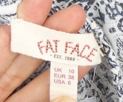 Womens UK Size 10 Fat Face White Basic Blouse