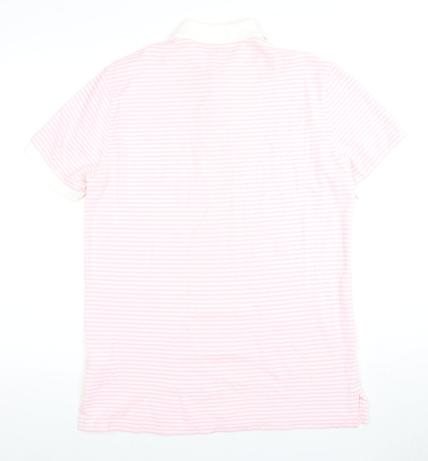 Ralph Lauren Men's Pink Striped Slim Polo M