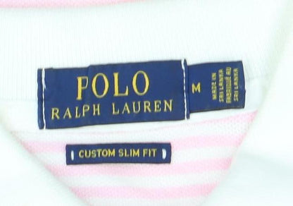 Ralph Lauren Men's Pink Striped Slim Polo M