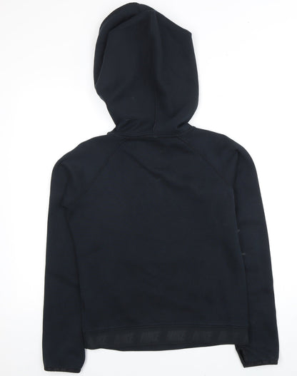 Nike Women's Black Hoodie, S, Zip Pockets, Activewear