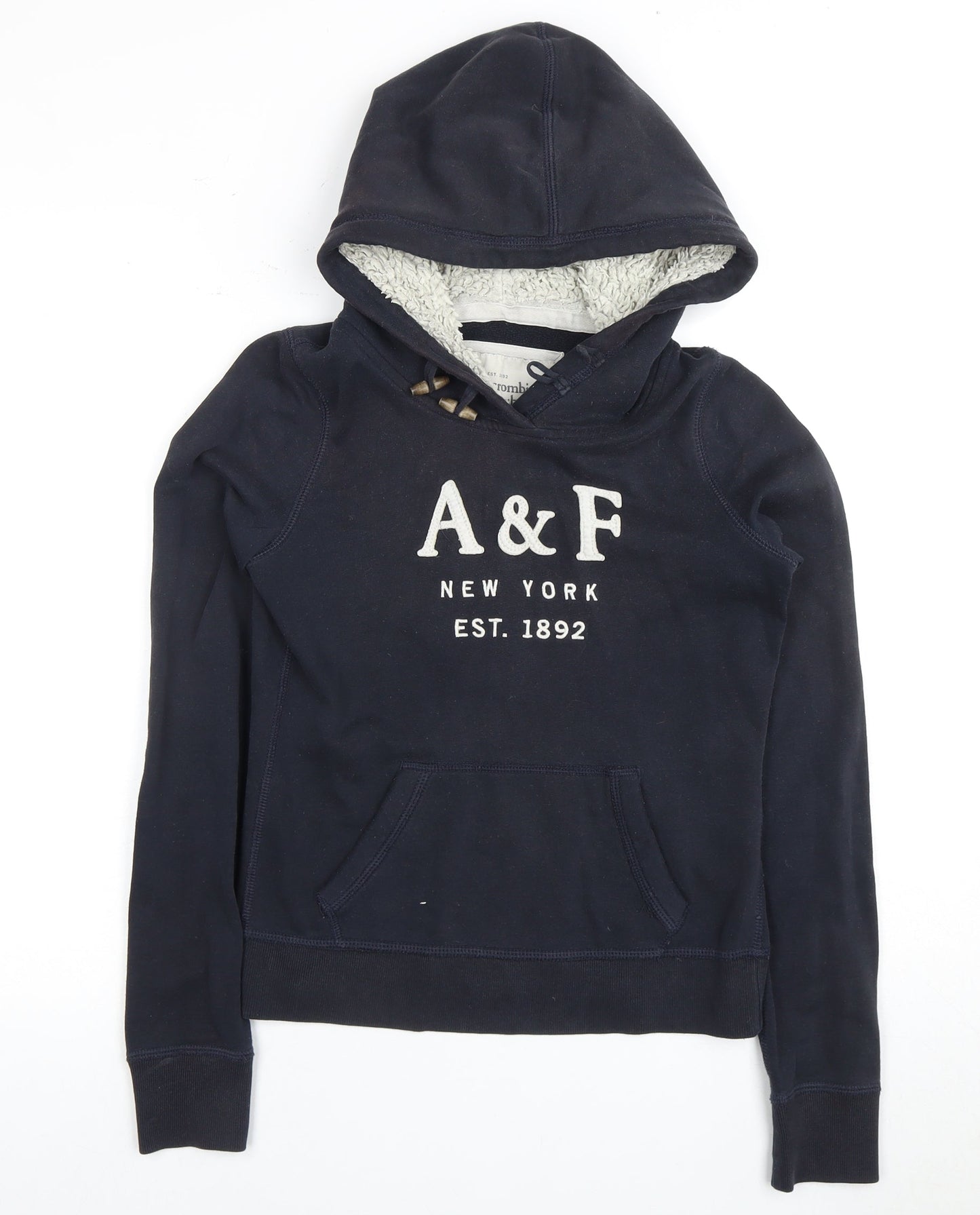 Abercrombie & Fitch Women's Black Logo Pullover Hoodie S