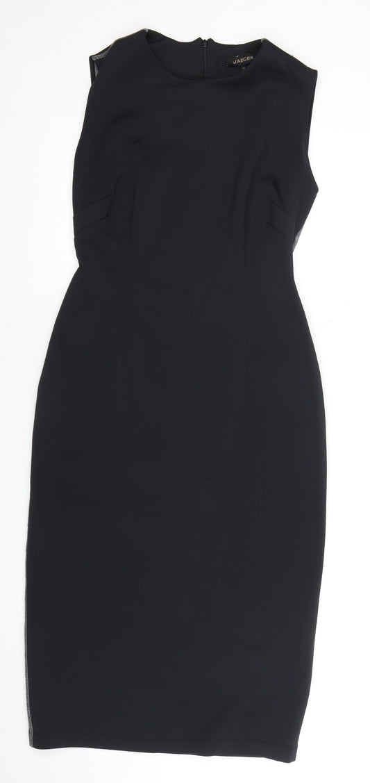 Jaeger Women's Black Sheath Dress Size 10