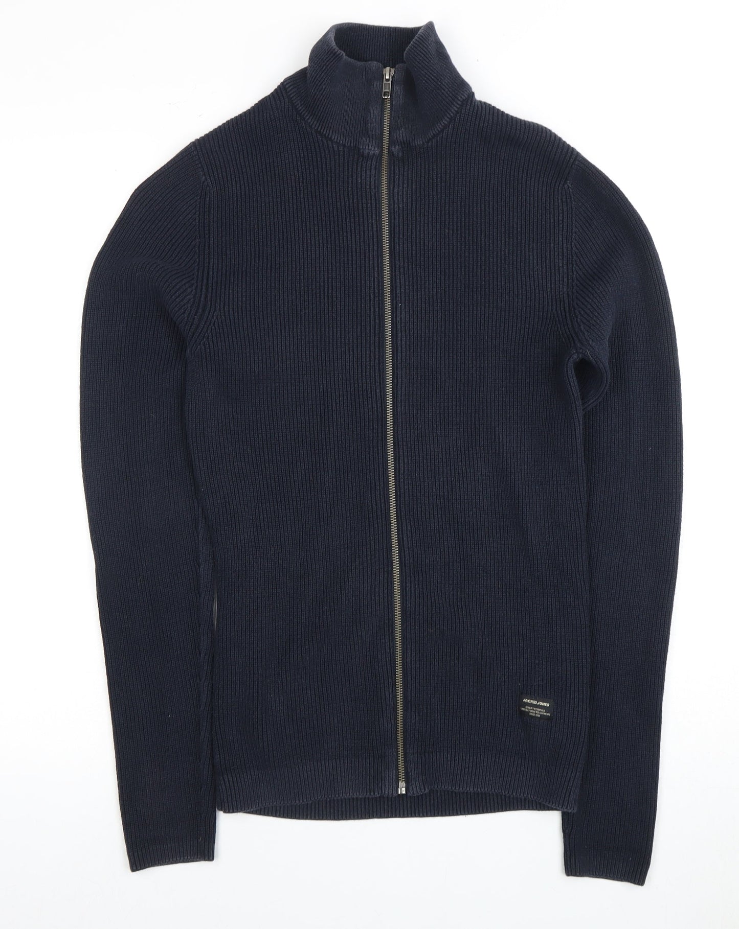 Jack & Jones Men's Blue Full Zip Jumper Size S