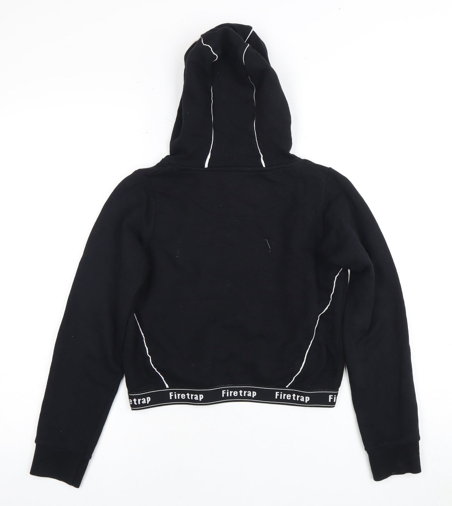 Firetrap Girls Black Pullover Hoodie 11-12 Years Logo Accent