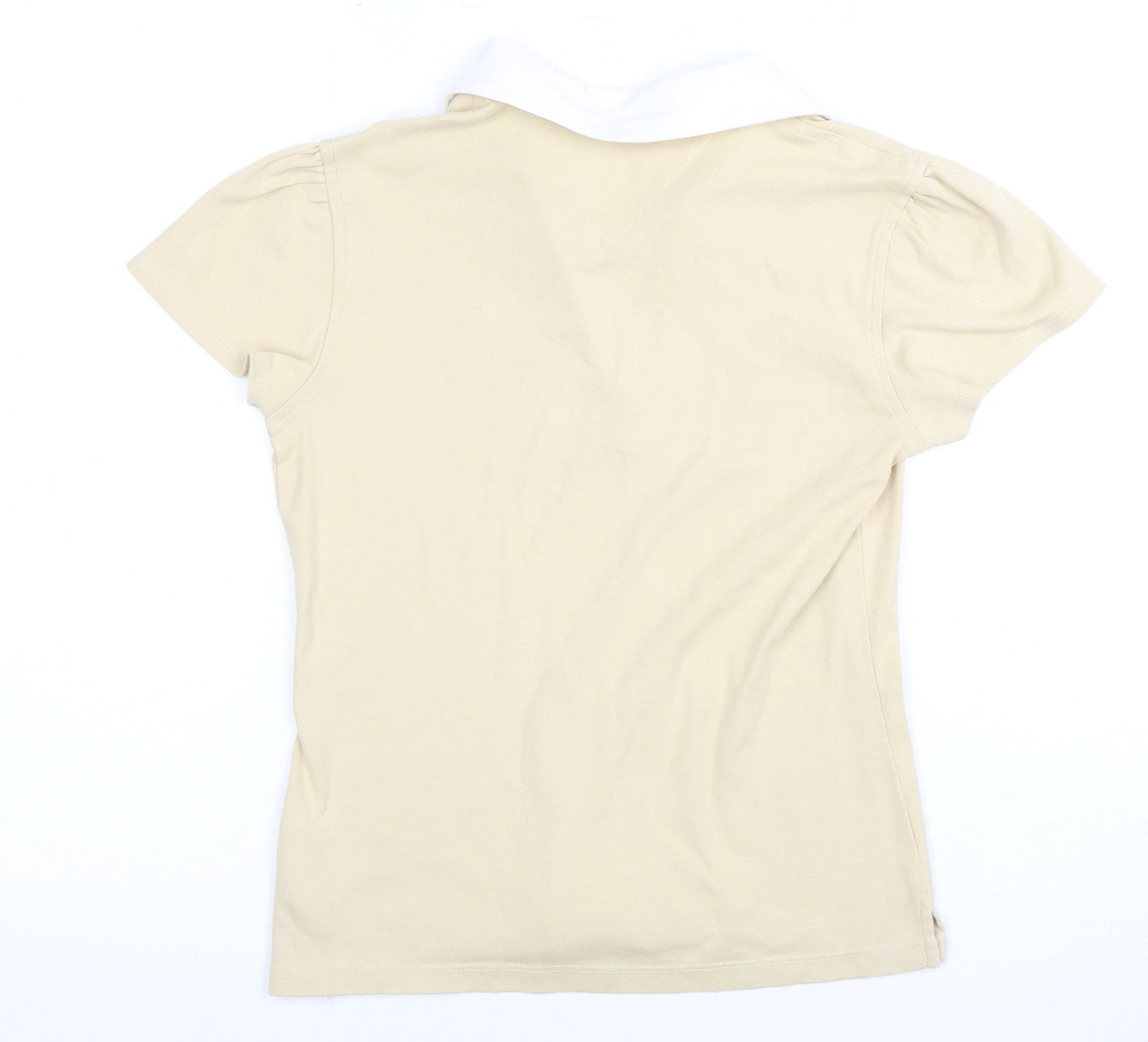 Womens UK Size M Tommy Hilfiger Beige Basic Polo