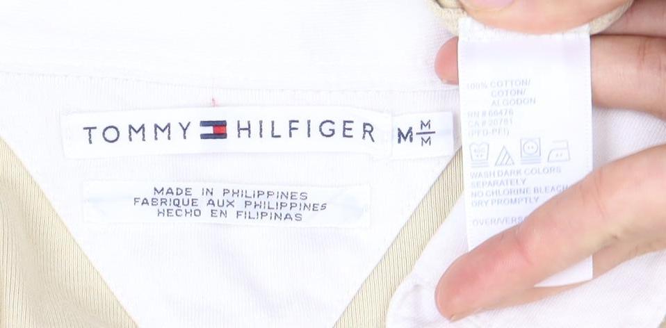 Womens UK Size M Tommy Hilfiger Beige Basic Polo