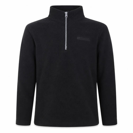 Mountain Warehouse Boys Black 1/2 Zip Fleece Jumper 9-10 Years