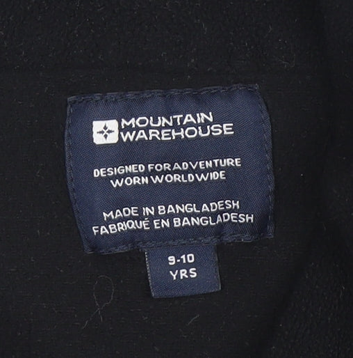 Mountain Warehouse Boys Black 1/2 Zip Fleece Jumper 9-10 Years
