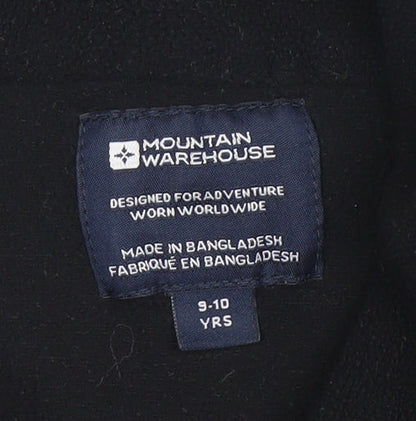 Mountain Warehouse Boys Black 1/2 Zip Fleece Jumper 9-10 Years