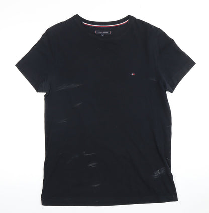 Tommy Hilfiger Men's Black Crew Neck T-Shirt M