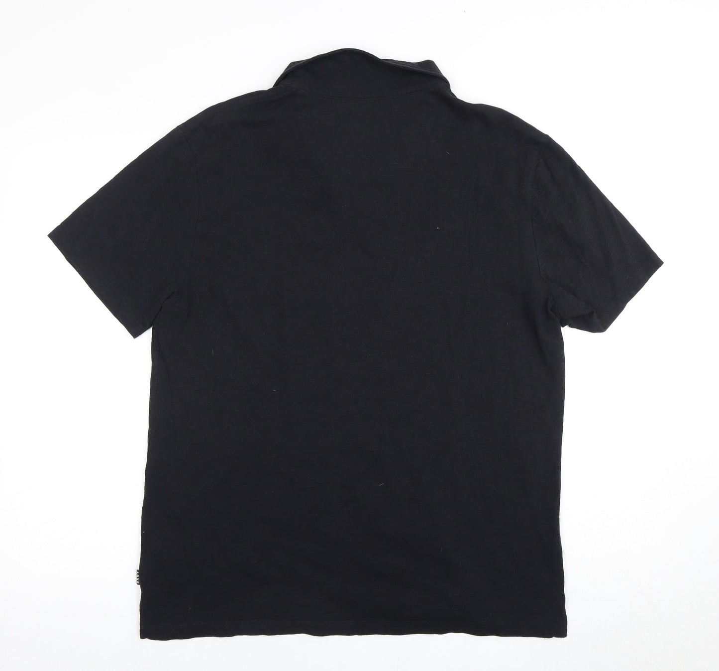DKNY Men's Black Polo, Large, Casual Short Sleeve