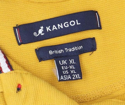 Kangol Men's XL Yellow Cotton Polo Shirt