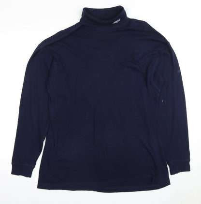 Hippo Women's Blue Cotton Polo Shirt M