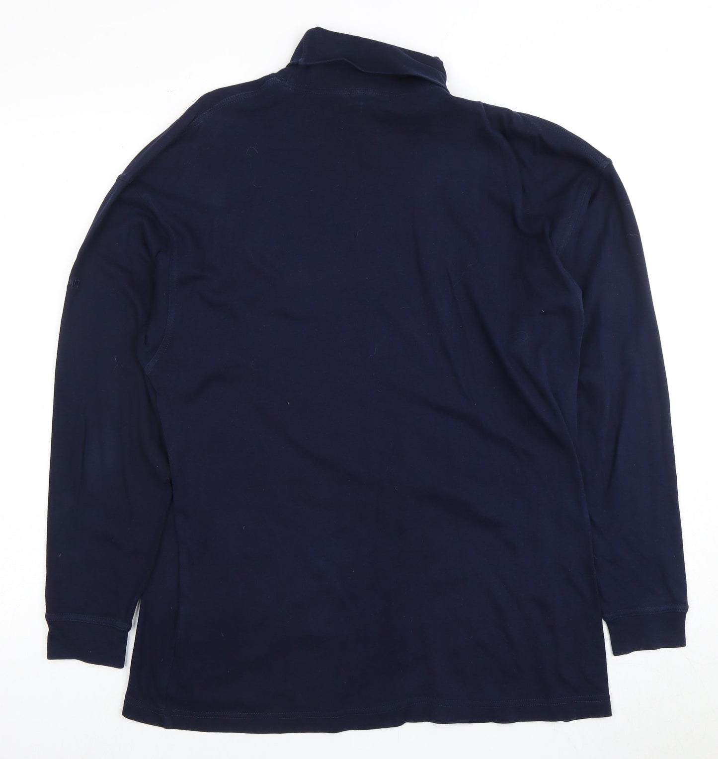 Hippo Women's Blue Cotton Polo Shirt M